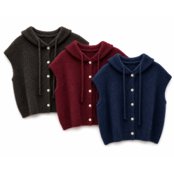 Pull INES a capuche sans manche