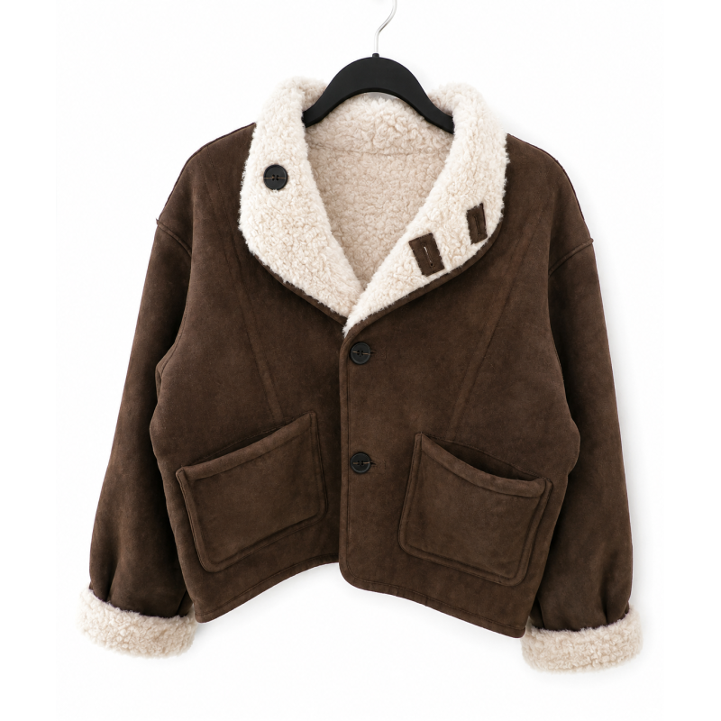 Veste AMBRE moumoute réversible