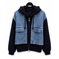 Veste Gilet marine jeans