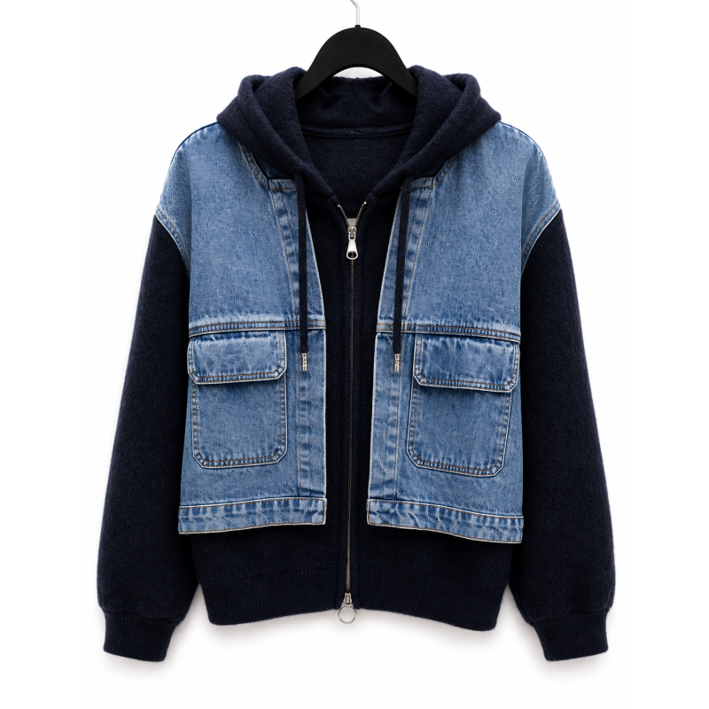 Veste Gilet marine jeans