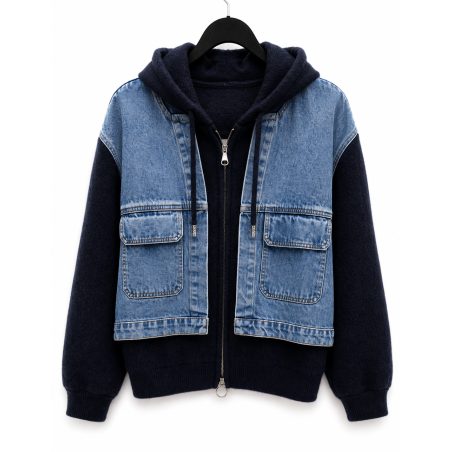 Veste Gilet marine jeans