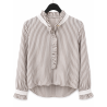 Chemise LÉA rayé taupe