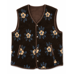 Gilet sans manche choco à fleur