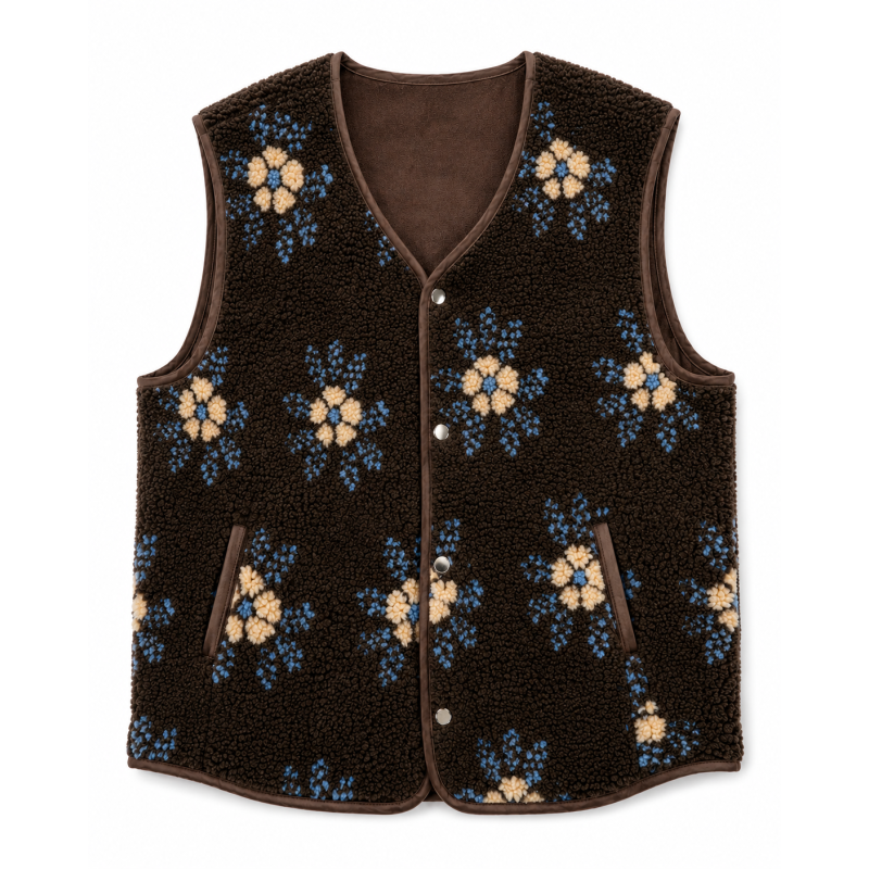 Gilet sans manche choco à fleur