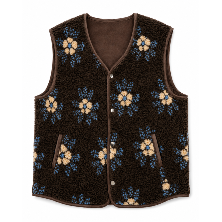 Gilet sans manche choco à fleur