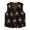 Gilet sans manche choco à fleur