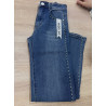 Jeans large clous bleu clair