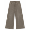 Jeans large clous chocolat au lait