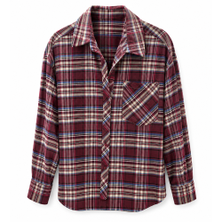 Chemise LAURA carreaux bordeaux