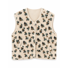 Gilet sans manche écru à fleur