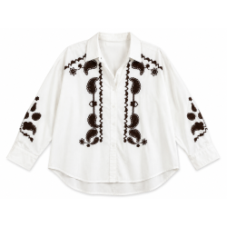 Chemise LOUISA broderie choco