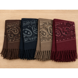 Echarpe bandana frange 110cmx110cm