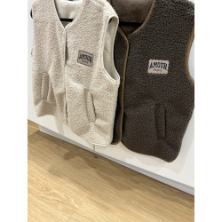 Veste sans manches moumoute AMOUR