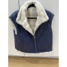 Veste sans manches marine fourrée REVERSIBLE