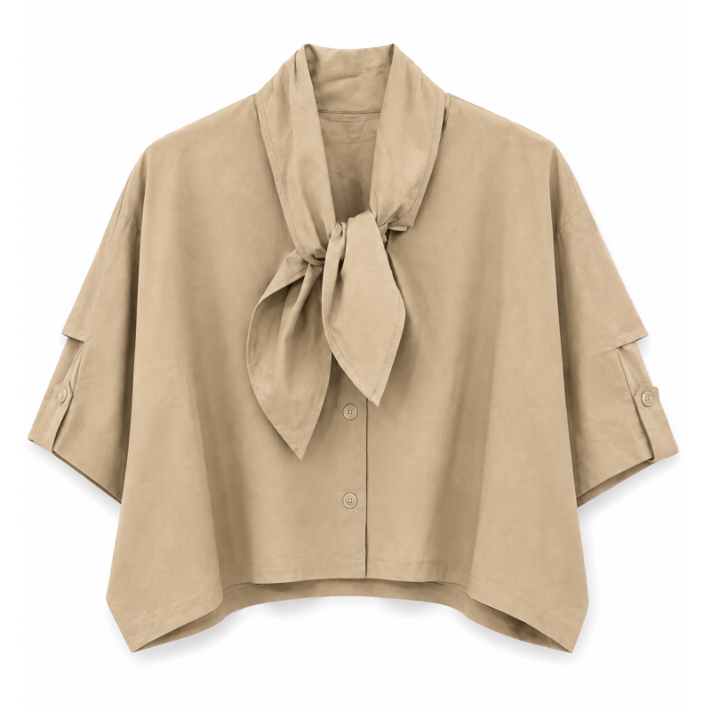 Veste cape beige