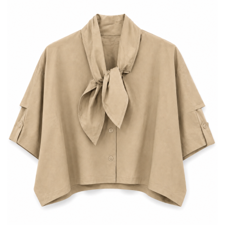 Veste cape beige
