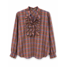 Chemise LUCIA Col volants carreaux