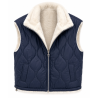 Veste sans manches marine fourrée REVERSIBLE