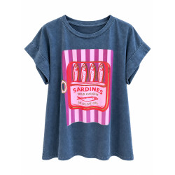 t-shirt en jeans sardine