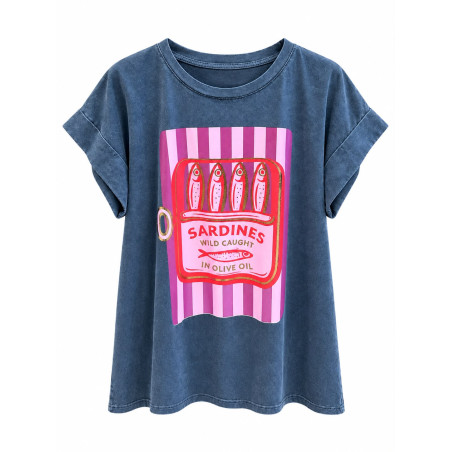 t-shirt en jeans sardine