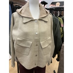 Veste à capuche beige