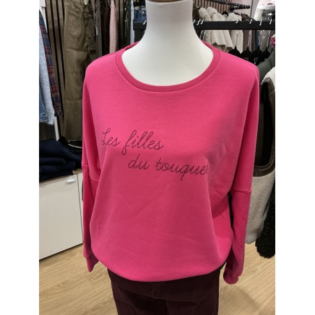 Sweat-shirt rose les filles du Touquet
