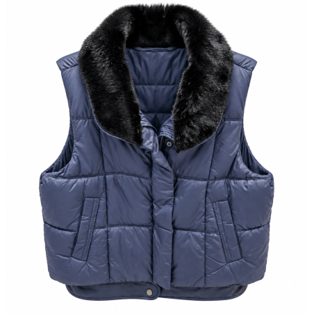 veste sans manches AMARYLLIS marine