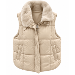 veste sans manches AMARYLLIS beige