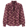 Chemise SOPHIE prune à fleur