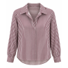 Chemise LUCIE rayé bordeaux en blanc