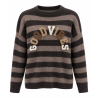 Gilet GOOD VIBES rayure choco