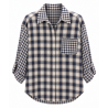 Chemise Fabienne carreaux bleu marine