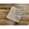 Lot de 6 serviettes de table Vichy brodées