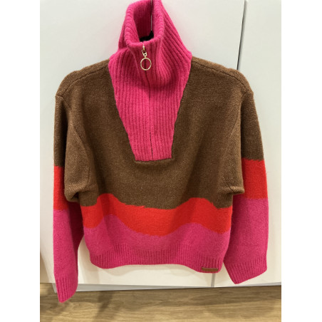 Pull rose et camel Juliette