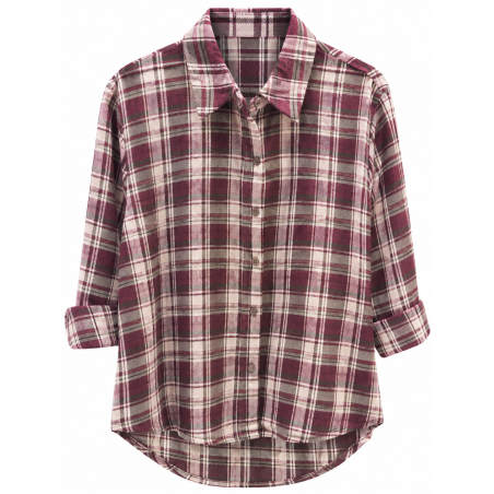 Chemise à carreaux LISE Bordeaux