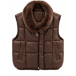 veste sans manches AMARYLLIS choco