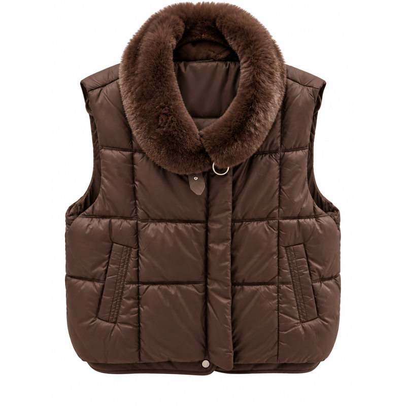veste sans manches AMARYLLIS choco