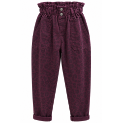 Pantalon leopard prune