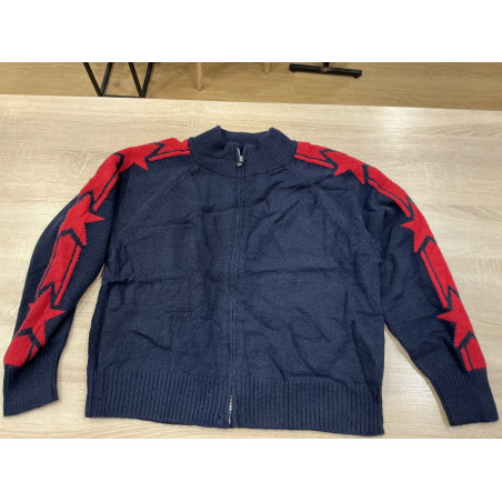 Gilet marine étoile rouge