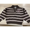Pull col polo choco rayé
