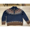 Pull tignes bleu marine