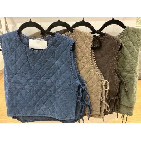 Gilet matelassé à noeuds