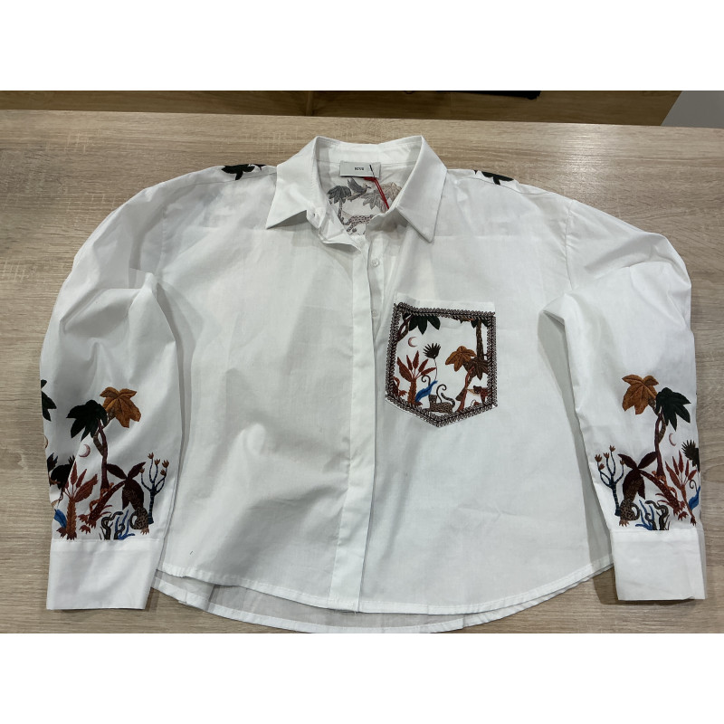 Chemise blanche jungle