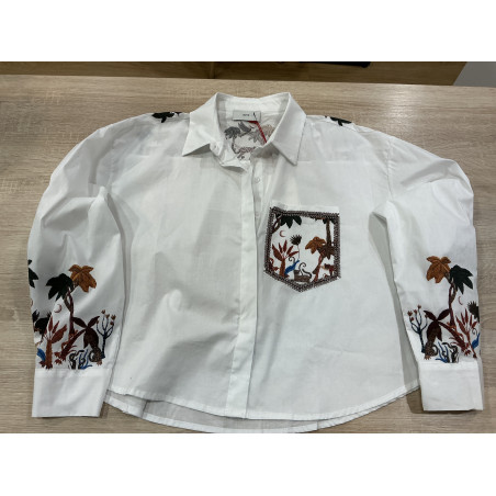 Chemise blanche jungle