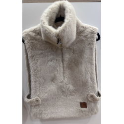 Veste sans manches Happy écru