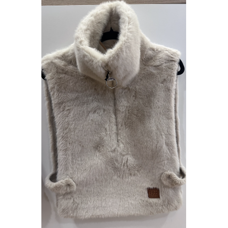 Veste sans manches Happy écru