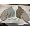 Gilet tricolore beige