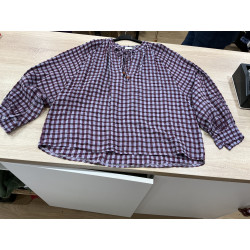 Blouse carreaux violet