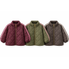 Veste matelassé manche 3/4 bandes