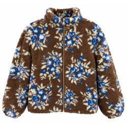 Veste moumoute fleur